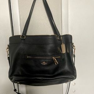 Coach Black & Gold Gallery Tote Bag